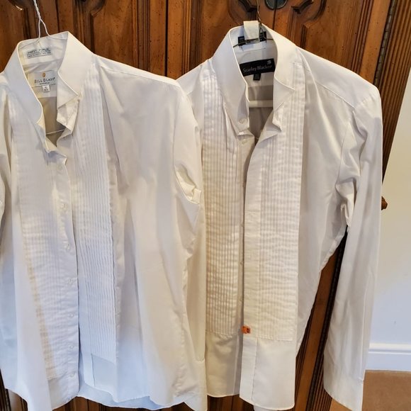 Stanley Blacker Tuxedo Jacket, Pants 2Shirts, 35L - Picture 2 of 6